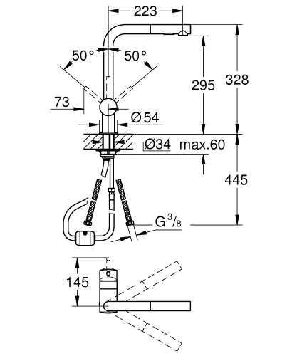 Grohe Minta egykaros mosogató csaptelep 30274000