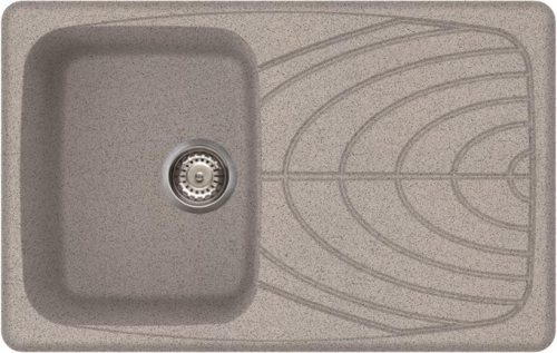 Elleci Master 300 egy medence csepegtetővel gránit mosogató, G55 Grigio Pietra LGM30055