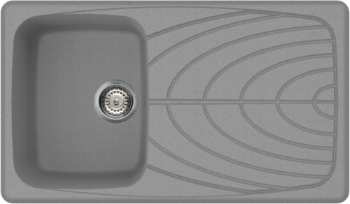 Elleci Master 400 egy medence csepegtetővel gránit mosogató, M73 Titanium LMM40073