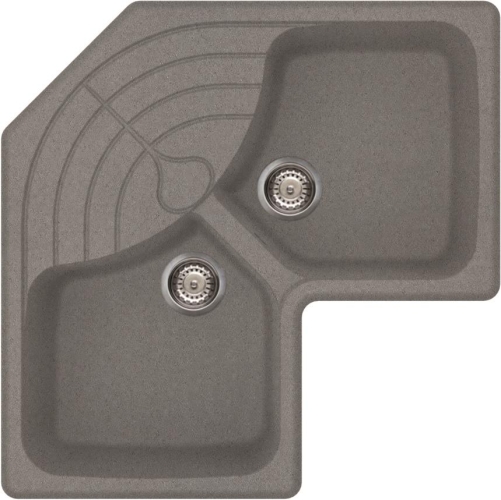 Elleci Master CORNER sarok gránit mosogató, M73 Titanium LMMCOR73