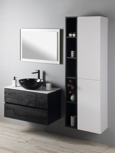 Sapho RONDANE 41 cm kerámiamosdó, matt fekete AR435B