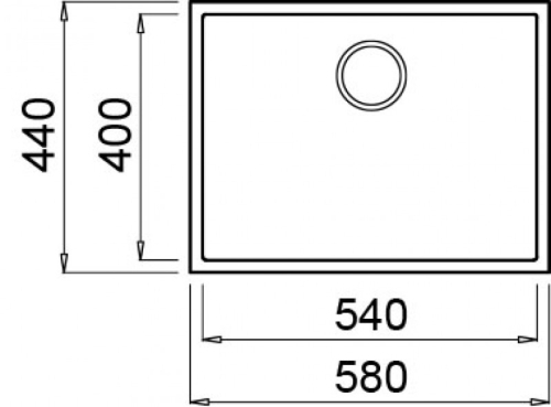 Elleci Quadra 110 munkalap alá szerelhető egy medencés gránit mosogató G55 Grigio Pietra LGQ11055BSO