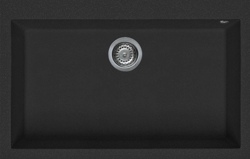 Elleci Quadra 130 egy medencés gránit mosogató G54 Nero Pietra LGQ13054