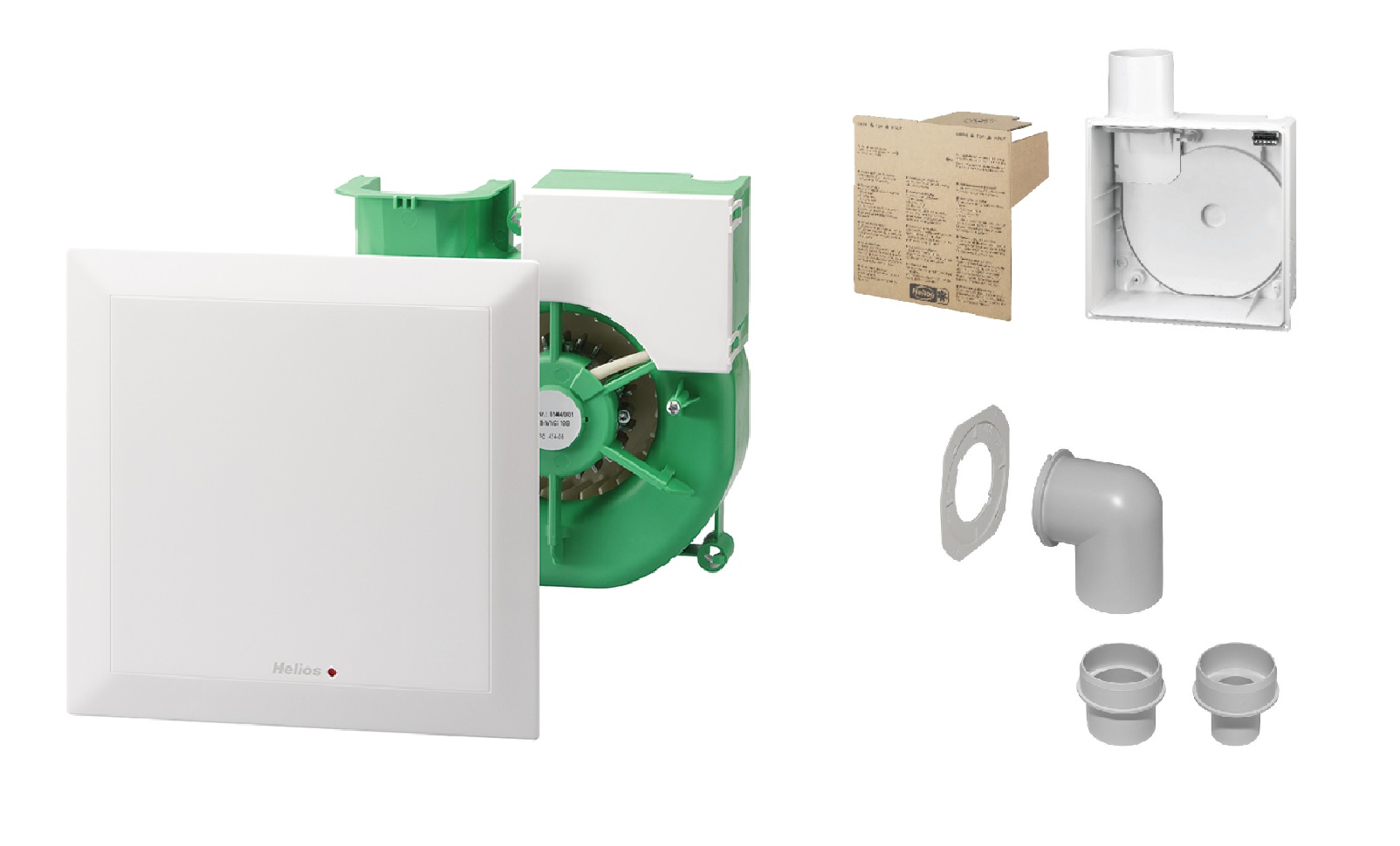 Helios elszívó ventilátor komplett szett, fehér H8137 8111 8191