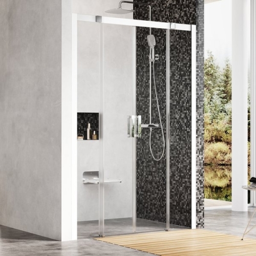 Ravak Matrix MSD4-140 cm-es zuhanyajtó krómhatású+Transparent 0WKM0C00Z1
