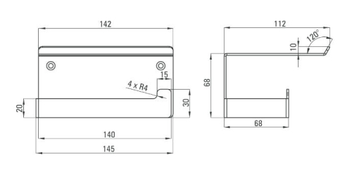 Deante Mokko wc papír tartó polccal, fekete ADM N221