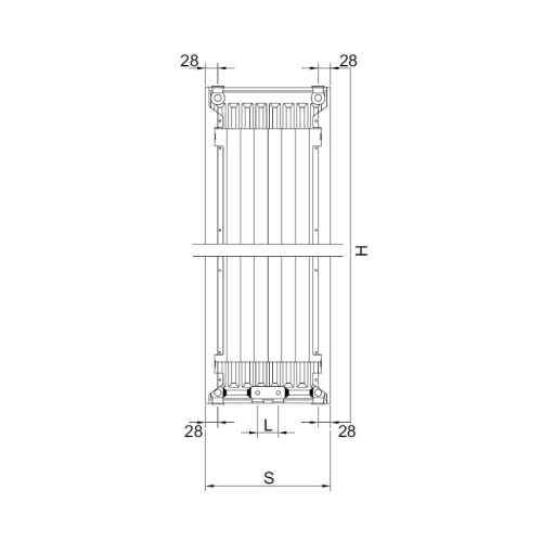 Radeco VENEZIA S 1800 2/21 design fürdőszobai radiátor (1530 W, fehér, 1800x400 mm)