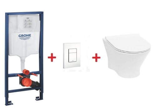 Grohe Rapid SL falsík alatti wc tartály komplett szett SZP-GR64 (38528001, 38732SH0, Roca-A346640000, Roca-A801C4200U)