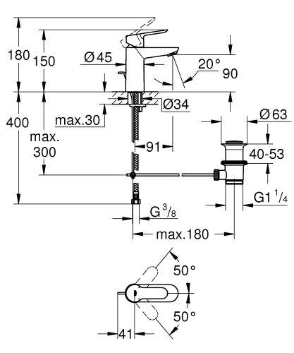 Grohe Bauedge csaptelep szett SZP-GR1 (23356000, 23334000, 27799001)