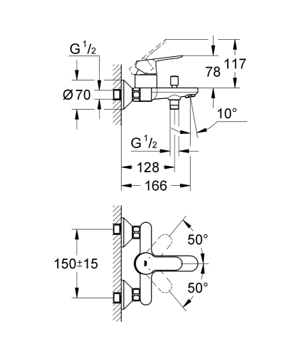 Grohe Bauedge csaptelep szett SZP-GR1 (23356000, 23334000, 27799001)