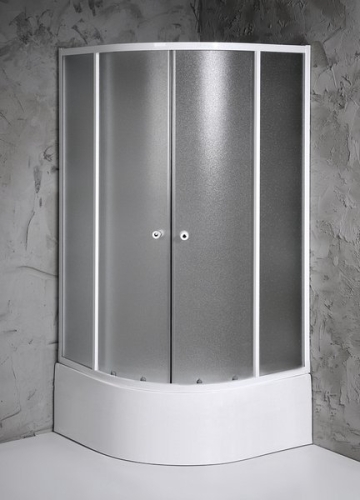 AQUALINE ARLEN íves zuhanykabin, 90x90x150cm, BRICK üveg (E93 helyett) BTR903