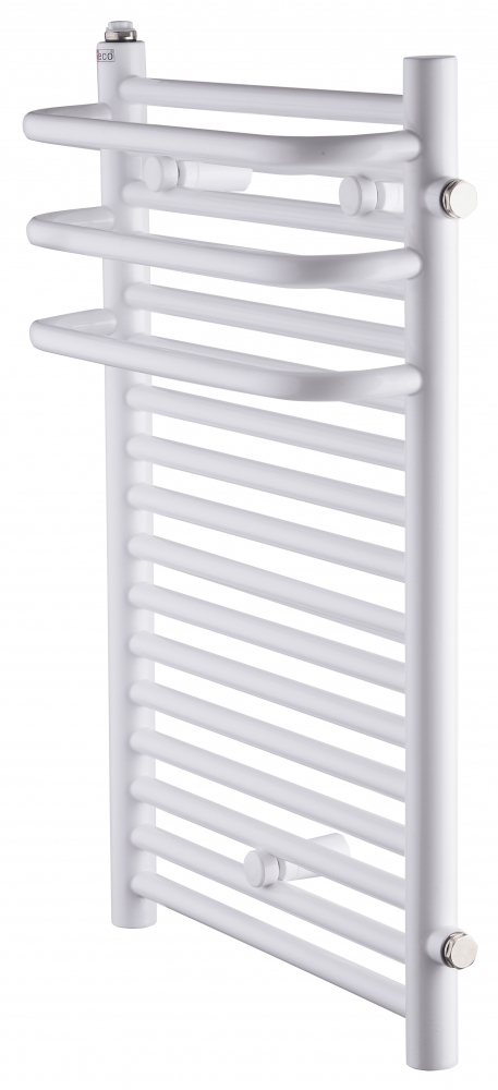 Radeco ARIA A4-400/2 design törölközőszárítós csőradiátor (705 W, fehér, 1060x435 mm)