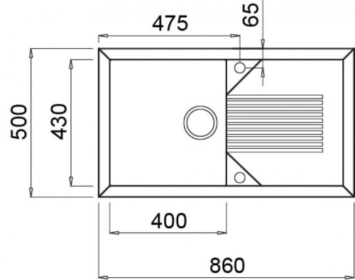 Elleci Tekno 400 egy medence csepegtetővel gránit mosogató, G43 Tortora LGT40043