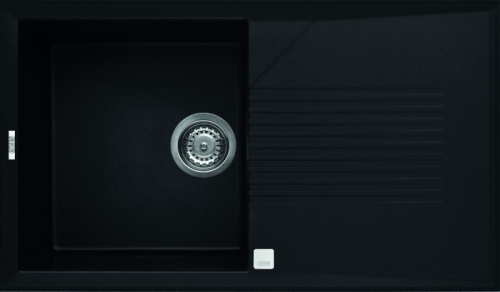 Elleci Tekno 400 egy medence csepegtetővel gránit mosogató, G40 Nero LGT40040