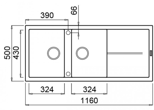 Elleci Unico 500 két medence csepegtetővel gránit mosogató, M79 Aluminum LMU50079