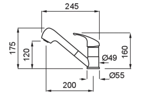 Elleci Venere mosogató csaptelep, M79 Aluminium MMKVEN79