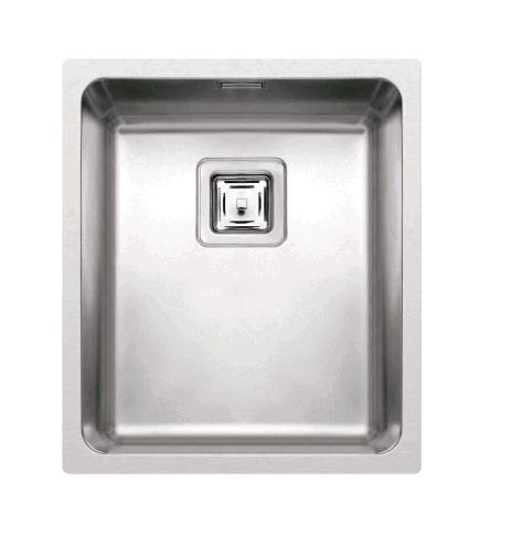 Elleci W-Square 340 munkalapra, munkalap alá és szintbe is szerelhető 1 medencés mosogató, inox LIW340SACMU