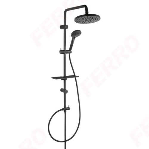 Ferro Rondo Lux Black zuhanyszett eső funkcióval NP23-BL