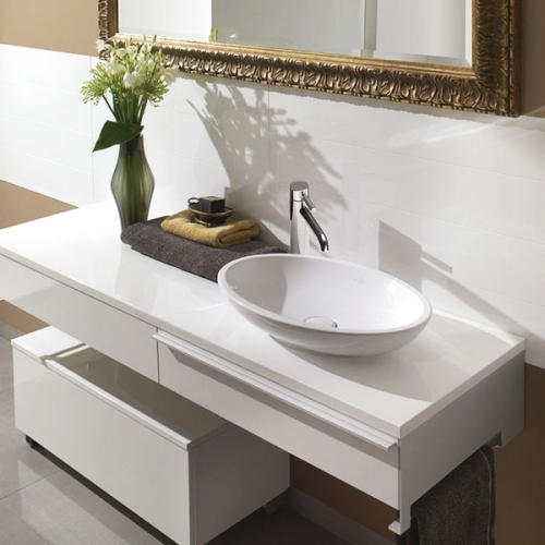 Villeroy and Boch Loop & Friends 63x43 cm ráültethető mosdó, túlfolyóval CeramicPlus felülettel 515110R1