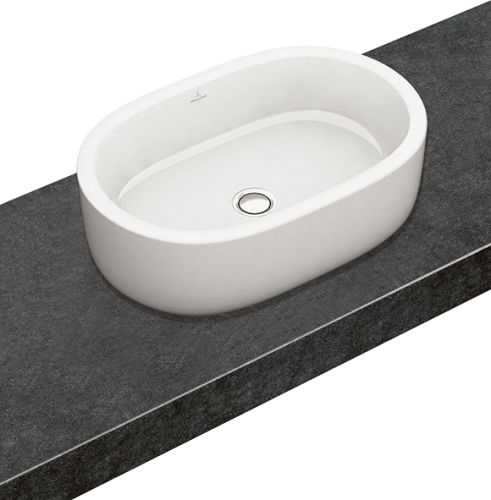 Villeroy and Boch Architectura 60x40 cm ráültethető mosdó, túlfolyó nélkül CeramicPlus felülettel 412661R1