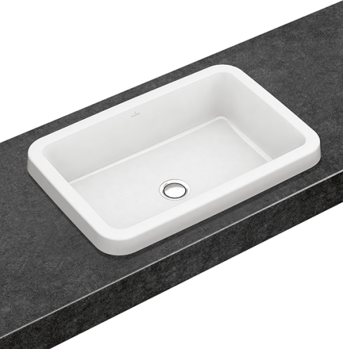 Villeroy and Boch Architectura 61,5x41,5 cm beépíthető mosdó, túlfolyó nélkül CeramicPlus felülettel 416761R1