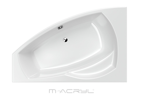 M-Acryl Claudia 150x100 cm aszimmetrikus akril kád kádlábbal, balos 12458