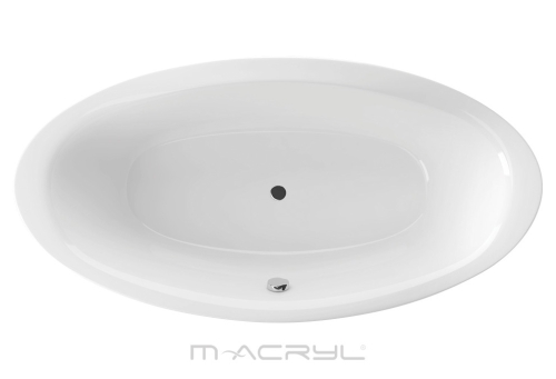 M-Acryl Oval 190x95 cm-es akril kád kádlábbal 12461