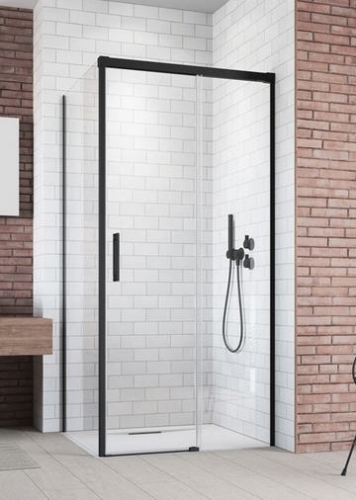 Radaway Idea Black KDJ 100 J szögletes fekete zuhanykabin ajtó 387040-54-01R