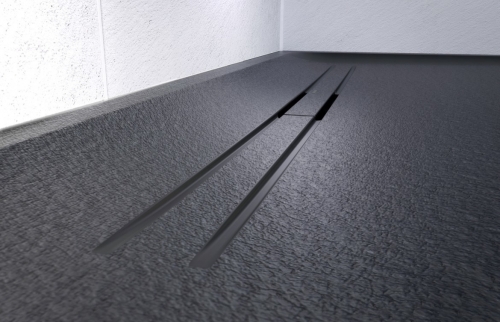 Geberit Sestra szögletes zuhanytálca 70 x 120 cm, sturkturált pala, grafit 550.224.00.1