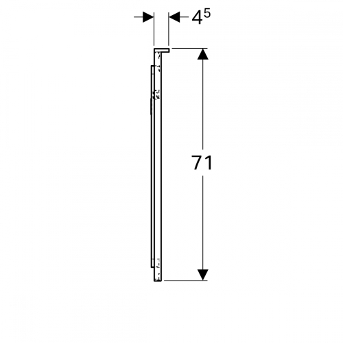 Geberit Xeno 90x71 cm tükör világítással, szálcsiszolt alumínium 500.522.00.1