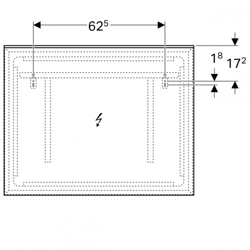 Geberit Xeno 90x71 cm tükör világítással, szálcsiszolt alumínium 500.522.00.1