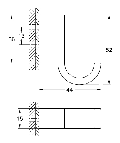 Grohe Selection fürdőköntös akasztó, króm 41039000