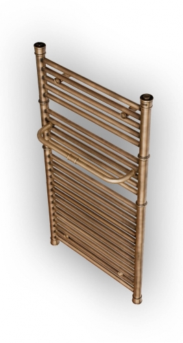 Radeco RETRO A4-500/P/CR design törölközőszárítós csőradiátor (510 W, fehér, 1060x535 mm)