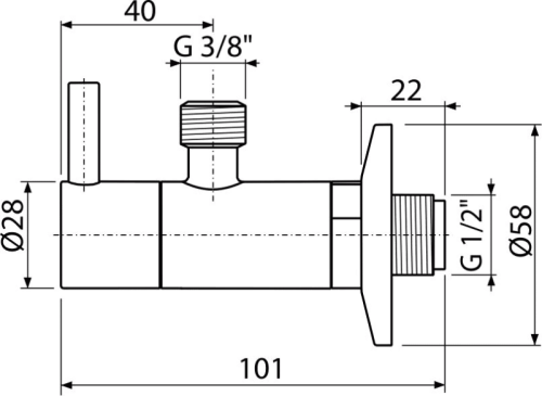 Alcaplast ARV001B Sarokszelep szűrővel 1/2×3/8, kerek, fehér