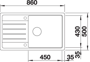 BLANCO LEGRA XL 6 S Gránit mosogató, antracit 523326