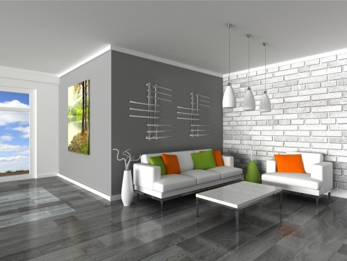 Radeco MELODY 700x770 rozsdamentes törölközőszárítós csőradiátor (279 W, króm,700x770 mm)