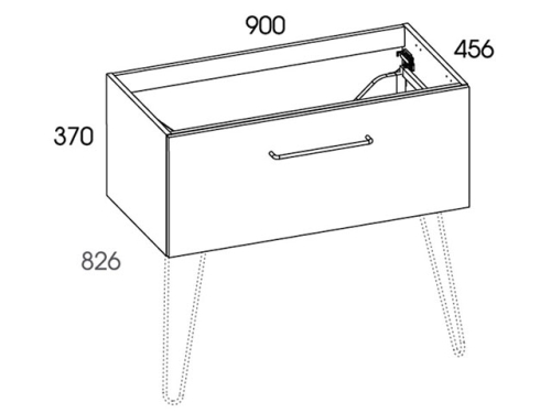 AREZZO design Carmel 90cm-es alsószekrény 1 fiókkal magasfényű fehér AR-166933