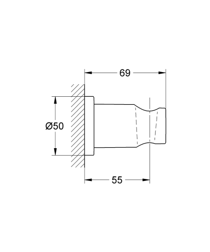 Grohe Rainshower Fali kézizuhany tartó, matt warm sunset 27074DL0