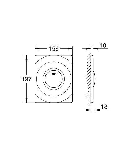 Grohe Surf nyomólap, fehér 37063SH0