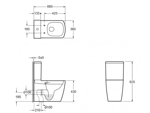 AREZZO design Montana kombi wc alsó/hátsó kifolyású AR-502R