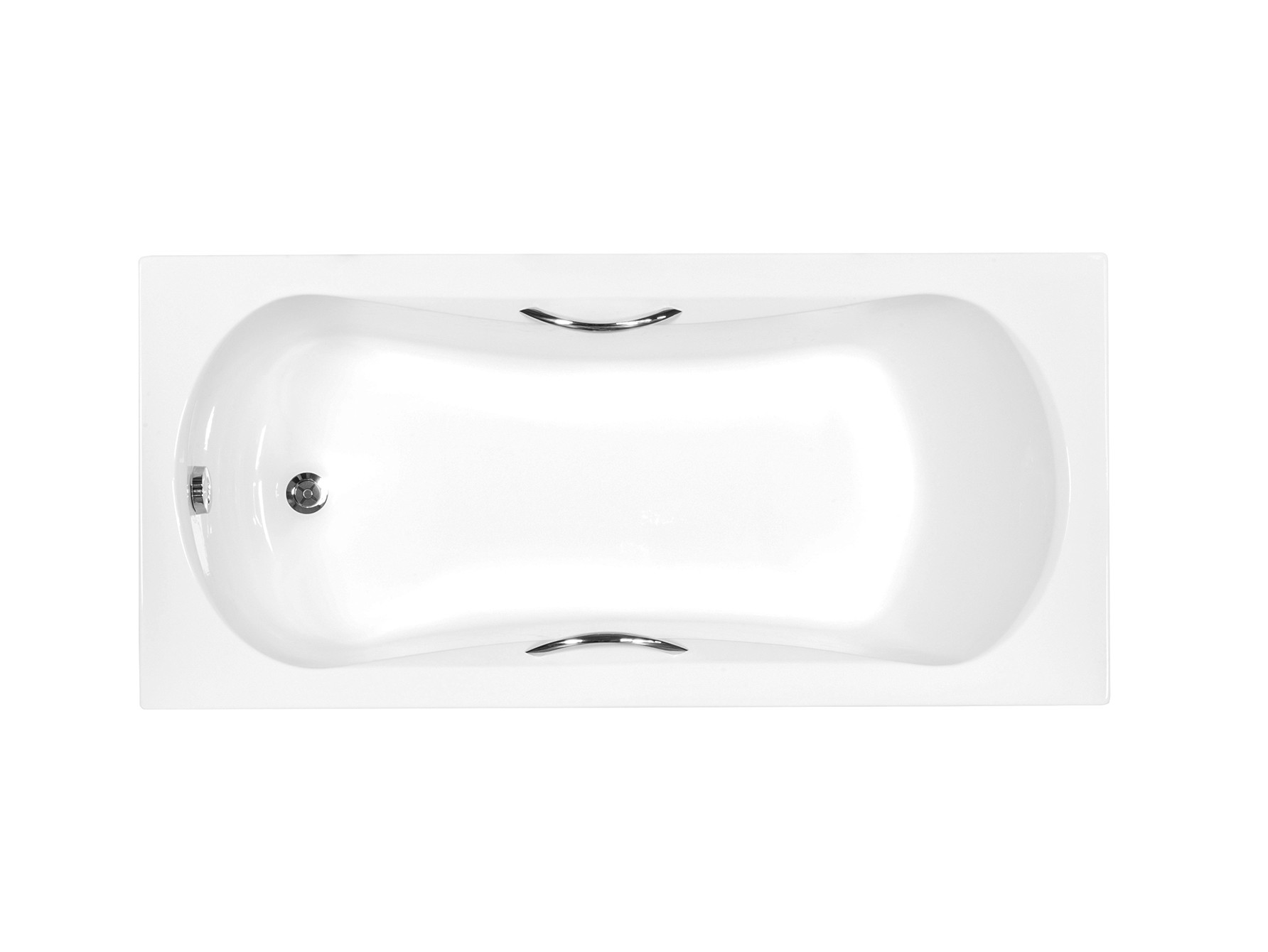 Besco ARIA PLUS 170x70 cm egyenes kád Standard kapaszkodóval, fehér WAA-170-PU
