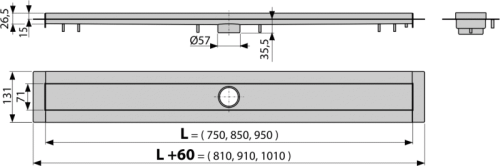 Alcaplast APZ13-850 MODULAR ZUHANYFOLYÓKA