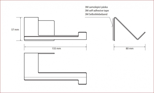 Sapho BEMETA NIVA WC-papírtartó, fedél nélkül, 155x58x83mm, INOX 101106025