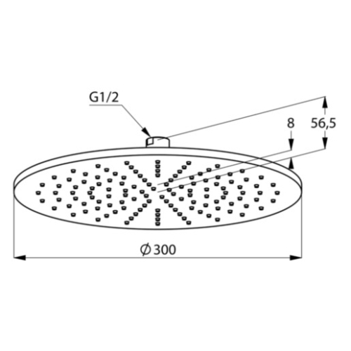 KLUDI A-QA fejzuhany 30 cm, króm 6433005-00