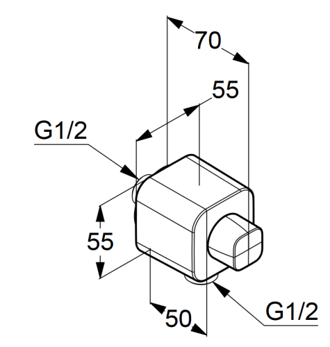 KLUDI A-QA gégecső csatlakozóív 6554505-00