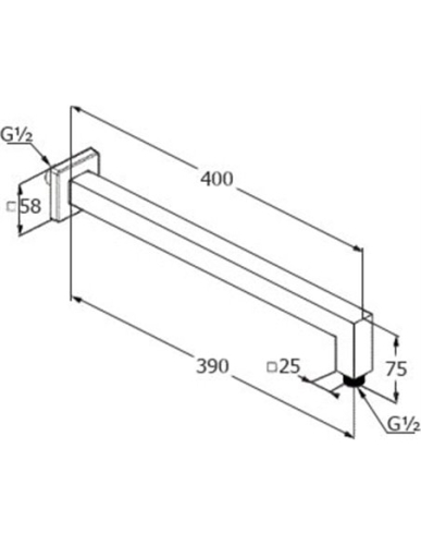 KLUDI A-QA zuhanykar, 40 cm 6654405-00