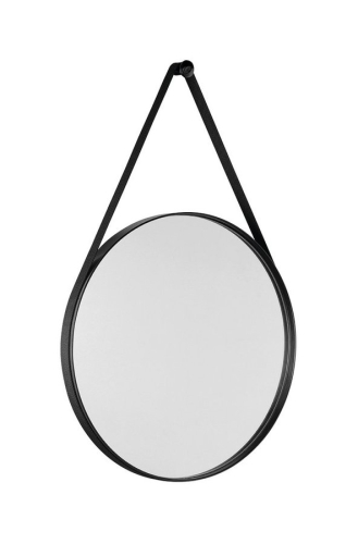 Sapho ORBITER kerek tükör akasztóval, átm:50cm, matt fekete ORB050