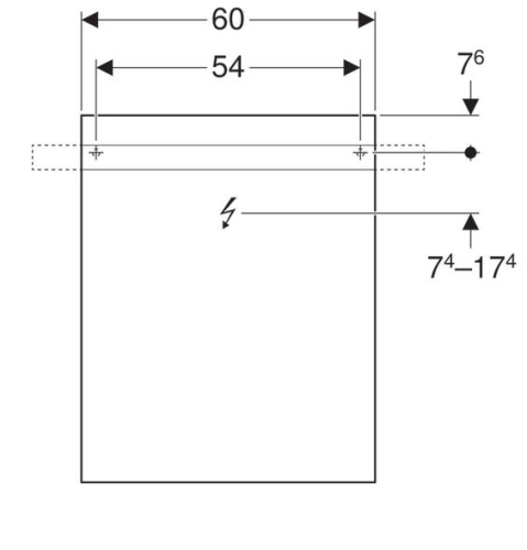 Geberit iCon tükör világítással, 60x75x10.4cm, 16.5 W 840760000