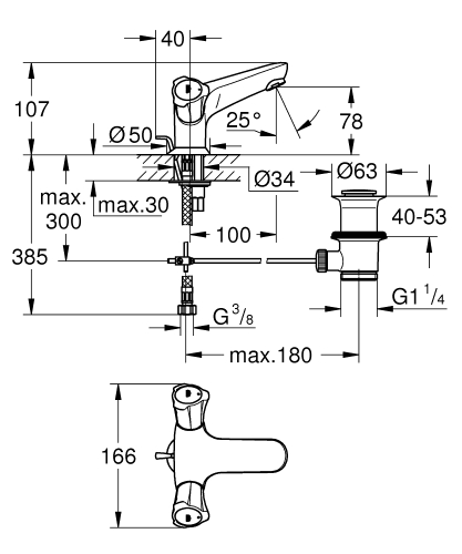 Grohe Costa L egylyukas mosdócsaptelep 21390001