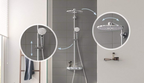 GROHE Euphoria SmartControl 310 termosztátos zuhanyrendszer, hard grafit 26507A00